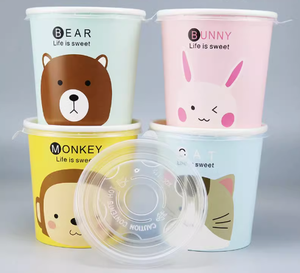 Thiết Kế Logo 4Oz 5Oz 8Oz 12Oz 16Oz 26Oz Và 32Oz Kem Bát Kem Cốc Giấy Kem Xô Và <span class=keywords><strong>Container</strong></span> - Product Image 6