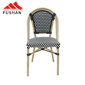 Meubles de jardin français PE rotin chaises de <span class=keywords><strong>bistrot</strong></span> <span class=keywords><strong>chaise</strong></span> de salle à manger en plein air chaises de patio en aluminium pour restaurant utilisé - Product Image 6