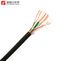 Kabel Ethernet Solid OM3 Cat6 FTP Outdoor FCJ OPTO TECH, Cepat dan Stabil, 23awg Fiber, Panjang 5m, Konektor RJ45 1m, Tembaga Murni