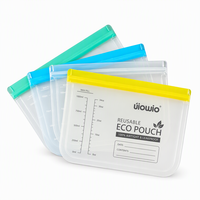 Sac alimentaire EVA personnalisé UIOWIO, échantillon gratuit, transparent, flexible, surface lisse, matériau inodore avec structure stable et réutilisable