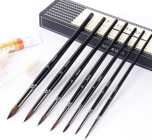Fuumuui Nouveau Set de 7 Pinceaux Ronds à Pointe Fine Personnalisés en Poils de Vison Kolinsky pour <span class=keywords><strong>Aquarelle</strong></span> et Fournitures Artistiques - Product Image 5