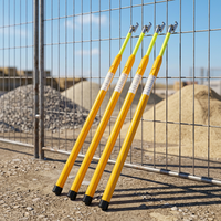 Perche d'opération télescopique triangulaire américaine isolée en fibre de verre époxy renforcée haute tension, 2,43 m - 15 m, 500 kV nominale