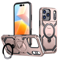 Nouvelle coque RUIZHILONG Armor TPU PC 2-en-1 pour iPhone 17/16e/15/14/13/17 Air/17 Pro Max avec béquille antichoc noire sport