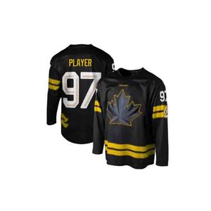 Maillot de hockey sur glace pour hommes Tontons en gros, noir, blanc, rouge, 97 Connor <span class=keywords><strong>McDavid</strong></span>, 29 Nathan MacKinnon, 8 Cale Makar, séchage rapide - Product Image 4