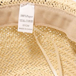 Multiple Size Short Brim <b>Fedora</b> Panama Hat Chapeau Sombrero De Paja Woven Paper <b>Straw</b> Hats - Product Image 4