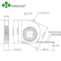 Poweryear 5010 Yüksek Hızlı Fırçasız 50mm Turbo Blower Fan DC 12V Radyal 50x50x10mm Santrifüj Fan