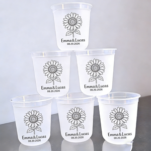 Bicchieri in Plastica PP di Alta Qualità per Bubble Tea, Personalizzabili con Stampa Logo, <span class=keywords><strong>Nome</strong></span>, per Matrimoni, Effetto Satinato - Product Image 1