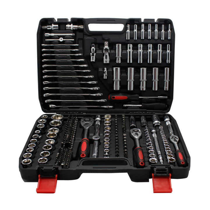 Set de instrumente cu priza personalizat, 216 buc., CR-V, unelte universale combinate pentru repararea masinii, set de chei cu priza, cutie de scule de uz casnic