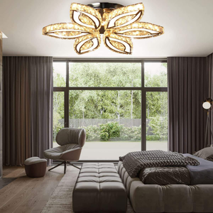 Lampadario di Cristallo di Design PM per Soggiorno, Lussuoso Illuminatore Principale per Sala, Lampada da Soffitto Creativa Multistrato - Product Image 5