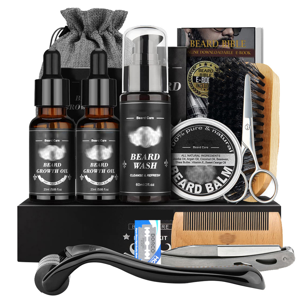 Ensemble de soins pour barbe 11 pièces