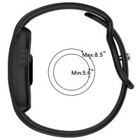 Garmin Cirqa Smart Band Sportarmband Achtzeichen-Design Integriertes Silikon-Uhrenarmband mit Schmetterlingsverschluss