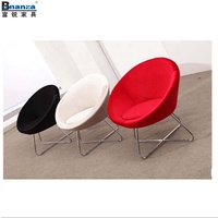 Stof Vintage Eigentijdse Stijl Zwart Bad Stoel Lounge Stoelen Met Chrome Benen