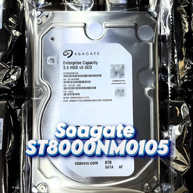 Used 8TB Hard Disk HDD Enterprise Capacity 8TB 7200RPM 256MB Cache SATA 6Gb/s 3.5in NVR CCTV Enterprise Hard Drive ST8000NM0105