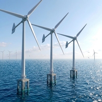 Éolienne à axe horizontal de 100 kW, 220 V/380 V/400 V, commande électronique, aimant permanent, entraînement direct, 3 pales, générateur éolien de 19 m