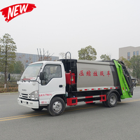 Camion benne à ordures ISUZU 4x2 avec benne arrière, moteur diesel Euro 4, boîte de vitesses manuelle, 3 tonnes, conduite à gauche/droite, personnalisable