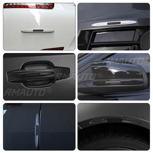 4 pièces de protection de porte de voiture, bande anti-collision airbag, autocollant décoratif extérieur transparent en silicone antistatique pour rétroviseur - Product Image 2