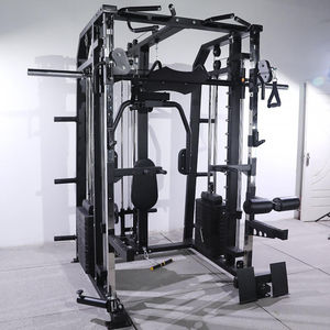 Machine Smith multifonctionnelle avec support pour haltères : cadre de portique robuste pour les squats, la musculation et l'entraînement complet du corps à domicile - Product Image 2