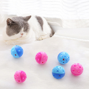 Bola mainan plastik 5cm kucing lucu dan sederhana cakar kucing bola lonceng Dingdang suara Self Hi Stress bantuan kucing mainan hewan peliharaan mainan - Product Image 1