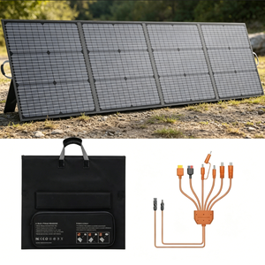 Panneau solaire portable monocristallin pliable 400W haute efficacité certifié TUV, étanche IP67, chargeur pour station d'alimentation et camping-car - Product Image 1