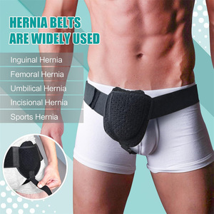 Cinturón universal para hernia para adultos, soporte unilateral para la ingle con almohadilla de compresión, cinturón ajustable, negro, transpirable, con gancho - Product Image 2
