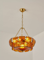 Lustre en verre de Murano fait main, style rétro français, lampe de plafond de luxe européenne pour restaurant, villa