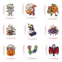Stiker Halloween Festival Pesta Hadiah Dekorasi Alat Tulis Doodle Holografik Stiker Halloween Anak-anak