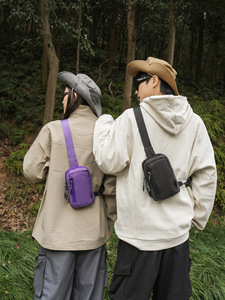 Riñonera de moda con estampado a cuadros, nueva, con cremallera, para correr al aire libre, soporte para teléfono móvil, bolso bandolera al por mayor - Product Image 5