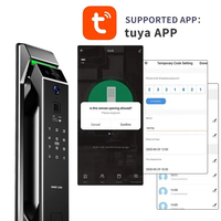 Tuya Fingerabdruck-Smart-Türschloss mit Kamera, 3D-Gesichtserkennung, Fingerabdruck-Digitalschloss, Mobiltelefonsteuerung, 7 Entsperrmöglichkeiten