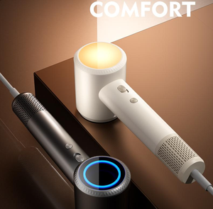 NOUVEAU Sèche-cheveux sans pales haute vitesse, ionique, puissant, avec lampe d'ambiance intelligente, cycle froid/chaud et réglage multi-niveaux - Product Image 4