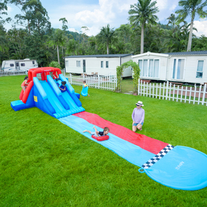 AirMyFun Château Gonflable pour Enfants avec Toboggan, Tissu Oxford 420D+840D, Capacité 3 Personnes, Installation Facile - Product Image 1