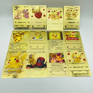 Custom Plated Poke Mon Golden Cards in Stainless Steel Metal with Gold <b>Silver</b> Black Colors - Product Image 6