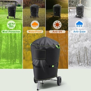 Funda Impermeable Resistente para Parrilla, 420D Oxford, Anti-UV, Nieve y Viento, con Correa Reflectante para Barbacoa <span class=keywords><strong>Weber</strong></span> de <span class=keywords><strong>22</strong></span> Pulgadas - Product Image 5