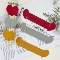 Porte-serviettes en cuir en forme de cœur, boucle à serviettes portable et réutilisable pour la décoration de table de mariage, d'anniversaire ou de fête