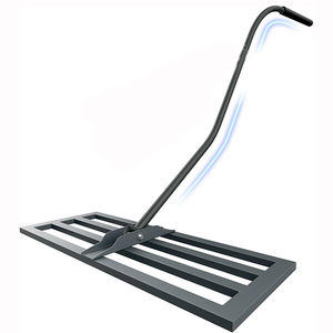 <span class=keywords><strong>Râteau</strong></span> <span class=keywords><strong>à</strong></span> feuilles de jardin personnalisé JH-Mech, anti-rouille et anti-corrosion, avec poignée incurvée, en métal noir, pour le nivellement de la pelouse - Product Image 1