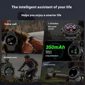 Montre connectée Android de sport et de mode JS <span class=keywords><strong>MARQ</strong></span> 2026 de haute qualité pour hommes, 100 modes, podomètre, écran HD rond de 1,39 pouces, appels Bluetooth, musique, fréquence cardiaque - Product Image 2