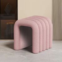 Chaise de coiffeuse de luxe en crème danoise, tabouret de maquillage design en maille pour chambre de fille