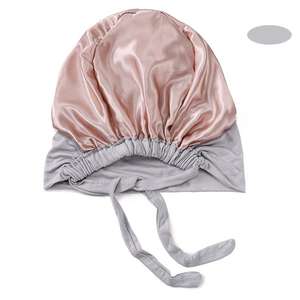 <span class=keywords><strong>Bonnet</strong></span> Chapeau <span class=keywords><strong>Sous</strong></span> <span class=keywords><strong>Hijab</strong></span> Personnalisé avec Cordon à <span class=keywords><strong>Nouer</strong></span>, Couleur Unie, <span class=keywords><strong>Sous</strong></span>-<span class=keywords><strong>Hijab</strong></span> Turban Doublé Satin Soie pour Femme - Product Image 2