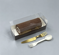 Boîte d'emballage jetable en PET transparent écologique pour pâtisseries, pizzas et sandwichs, vente en gros