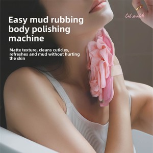 Oval-Shaped Double-Layer Keratin Thickened PE Bath Gloves for Shower <b>Scrubbing</b>-Zenidoo Brand - Product Image 3