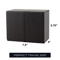 Boîte de rangement pour cartes TCG en PU avec fermeture à bouton, haute qualité, multi-imprimée, style tendance, pour cartes gradées, étui à deux rangées