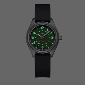 Reloj de Buceo de Lujo para Mujer, Movimiento de Cuarzo Ronda, Caja de Titanio, Correa de Cuero y Silicona, Resistente al Agua, Manecillas Luminosas - Product Image 2