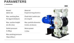 GODO DBY3-50S כימי PP בטון משאבות חשמליות להתאמה אישית משאבות מים תעשייתיות השקיה דיאפרגמה - Product Image 5