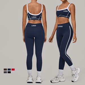 Abbigliamento Sportivo Haiyun per Donne, Set Yoga con Contrasti di Colore, Aderente per Corsa e Fitness all'Aperto - Product Image 1