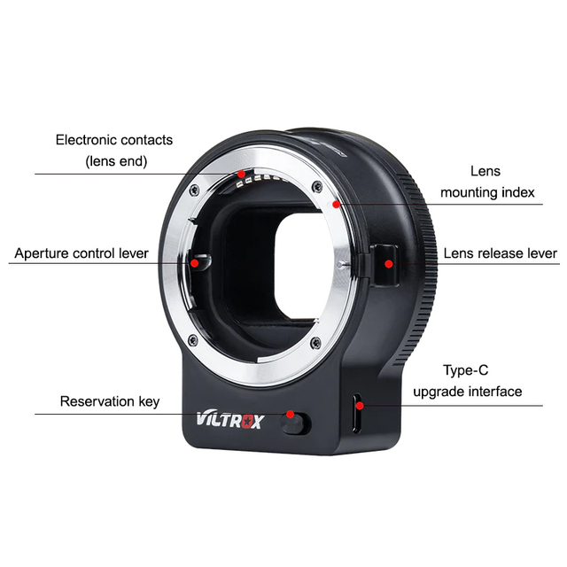VILTROX NF-Z NIKKOR F 67mm Focal Length Aluminum Autofocus Full Frame Lens Adapter for Z6 II Z7 Z9 Z50 Z30 ZFC Cameras Private