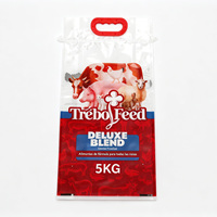 Sac d'emballage pour aliments pour animaux en PP tissé laminé BOPP imprimé en héliogravure 5 kg, sacs en plastique durables, résistants à l'humidité