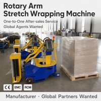 Robot mobile autopropulsé intelligent à bras articulé pour l'emballage de palettes avec film étirable pour la logistique d'entrepôt et le stockage industriel