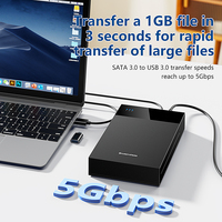 Boîtier de disque dur 3,5/2,5 pouces SATA vers USB 3.0, adaptateur de disque dur externe, boîtier de disque dur haute vitesse pour PC portable