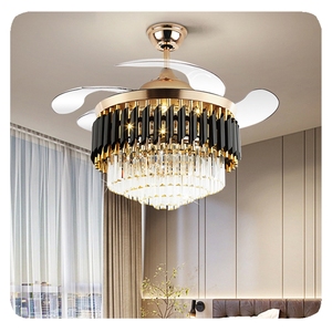 <span class=keywords><strong>Ventilador</strong></span> de <span class=keywords><strong>Techo</strong></span> LED Moderno para Oficina y Hogar, con Control Remoto, Cristal Dorado, Luz Regulable 5000K, CRI 90, 3 Años de Garantía - Product Image 3