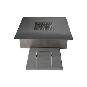 Panel Plateado Nuevo AMS50, <span class=keywords><strong>Chimenea</strong></span> de Bioetanol Empotrada Cuadrada, Decoración Metálica para Exteriores, para Sala de Estar, Vestíbulo u Oficina - Product Image 6