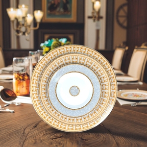 Luxury Vintage Western Porcelain <b>Dinnerware</b> Sets Gold Gilding Cup Kit Included-Exquisite Gift Set Freezer Safe Colored Glazed - Product Image 6